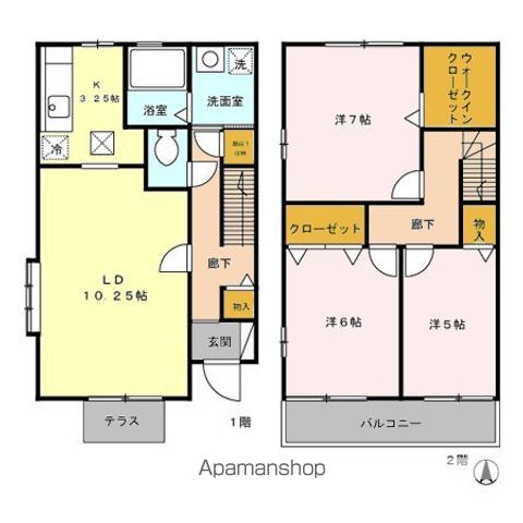 【ドゥエル大泉学園　ＡＢの間取り】