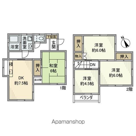 【小作台戸建の間取り】