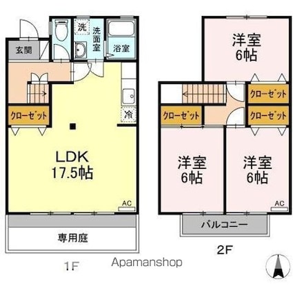 ペアシティ屋島[3LDK/84.06m2]の間取図