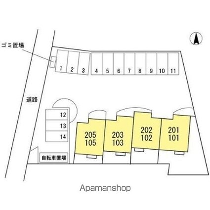 ラ・メール[1LDK/51.79m2]の配置図
