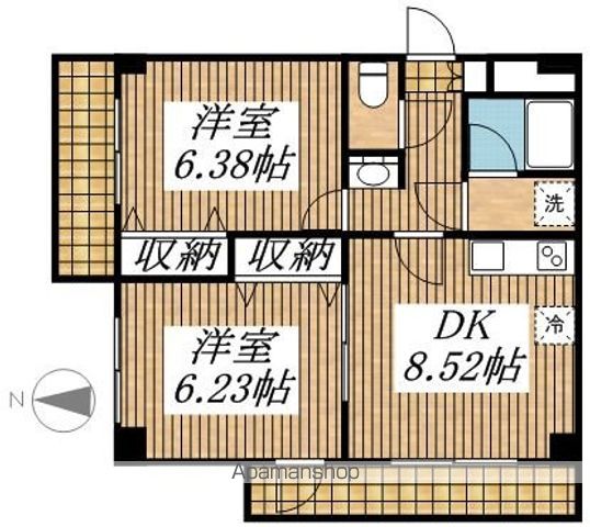 日野市新町のマンションの間取り