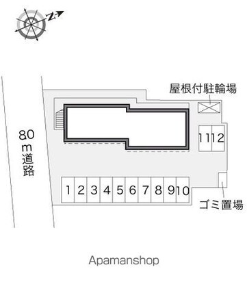レオパレスＳＡＫＵＲＡ[1K/23.18m2]の配置図