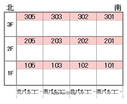 第一グランディール[1DK/21.42m2]の配置図