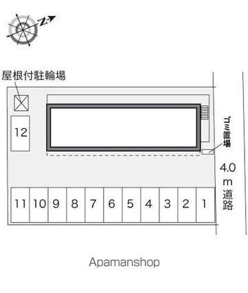 レオパレス綬草[1K/23.18m2]の配置図