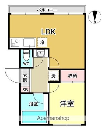 コーポ吉見[1LDK/30.26m2]の間取図