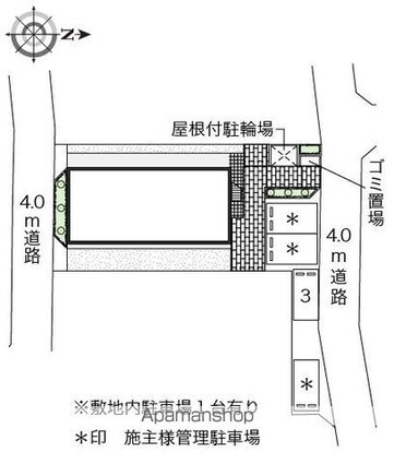 レオパレスシャトレー[1K/23.18m2]の配置図