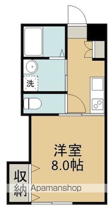 アスコット一本杉Ⅰ[1K/27.06m2]の間取図