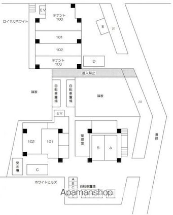 ホワイトヒルズ[1K/22.12m2]の配置図