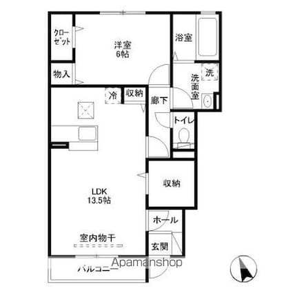 グレイス中氷鉋[1LDK/52.51m2]の間取図