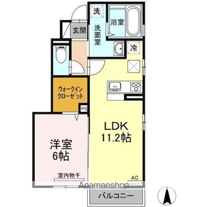 セントレＭＫ[1LDK/42.96m2]の間取図