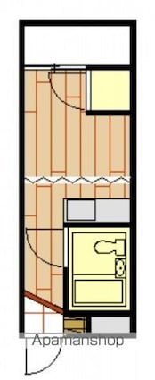 岩元ビル[1R/17.3m2]の間取図