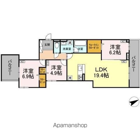 DーRESIDENCE稲城の間取り写真