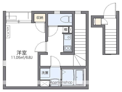 レオネクスト榊[1K/26.63m2]の間取図