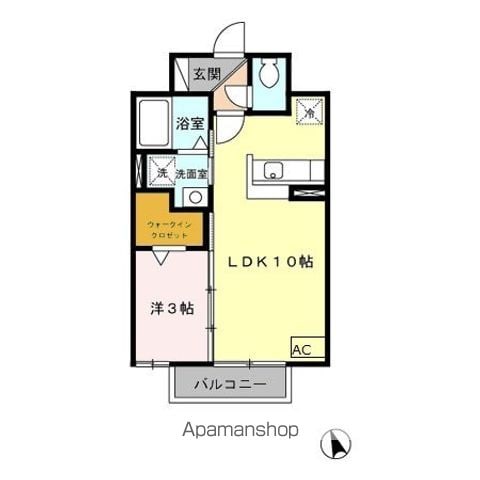 東大和市芋窪のアパートの間取り