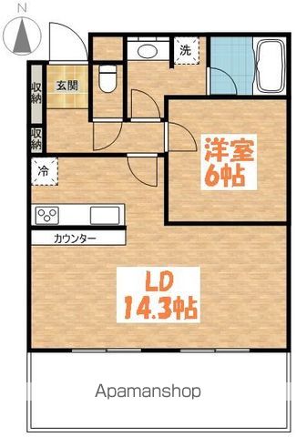 国立市北のマンションの間取り