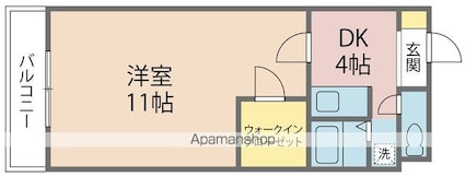 ファミール山城[1K/35m2]の間取図