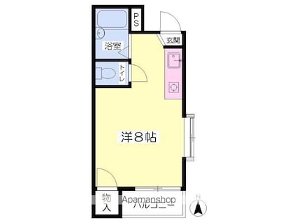 マノワール木山[1R/19.67m2]の間取図