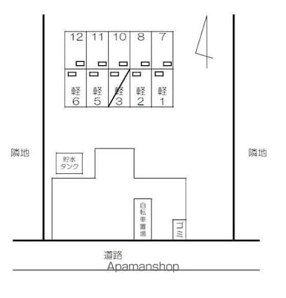 屋島サウスコート[1K/23m2]の配置図