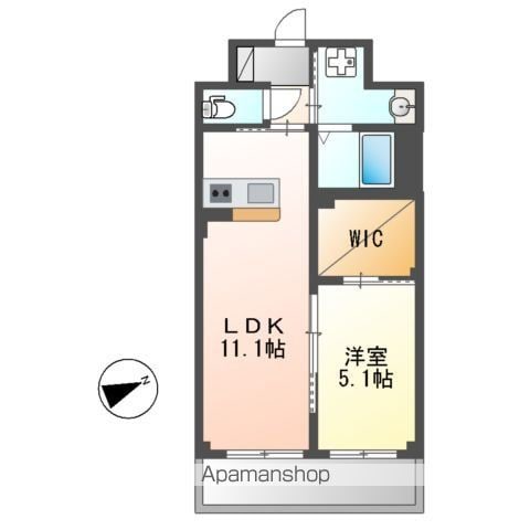 【カーネル　ベイスの間取り】