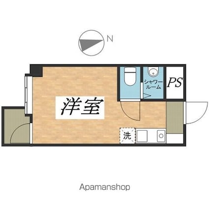 パークアベニュー国分寺[1R/14.58m2]の間取図