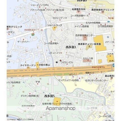 宮城県仙台市太白区西多賀３丁目[2DK/42.08m2]の周辺