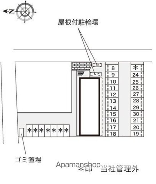 レオパレスカサ　エスペランサ[1K/23.18m2]の配置図