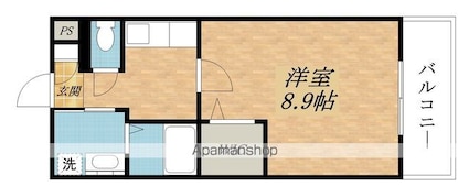 エステイト井上[1K/29.68m2]の間取図