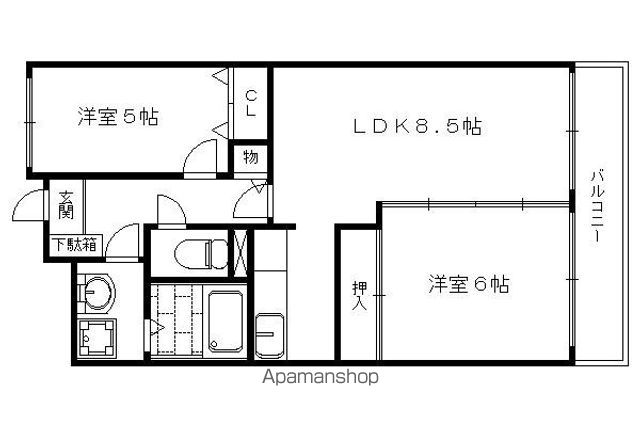 スカイビュー東土川の間取り写真