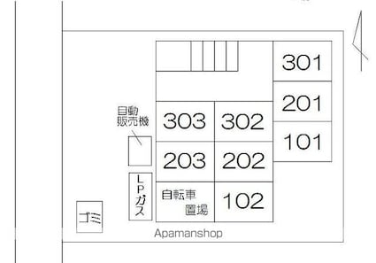 シャトレ・ル・ヴェルデェ[1R/20.52m2]の配置図