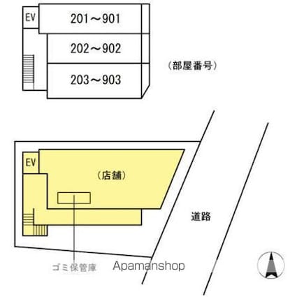 東京都練馬区豊玉北５丁目[1LDK/40.04m2]の配置図