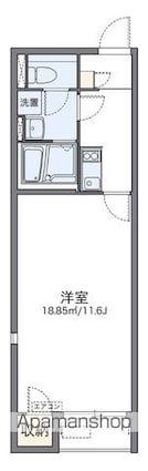 レオネクストプリムローズⅡ[1K/31.69m2]の間取図