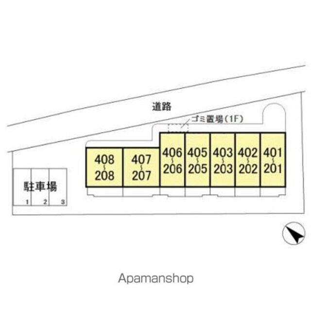 千葉県千葉市若葉区みつわ台２丁目[1K/24.48m2]の配置図