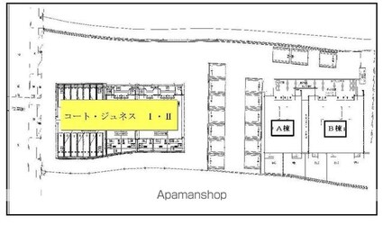 コートジュネス　Ⅲ[2DK/43.86m2]の配置図