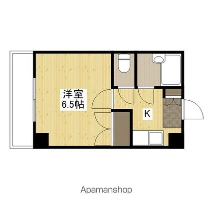 新庄リバービル[1K/19.6m2]の間取図