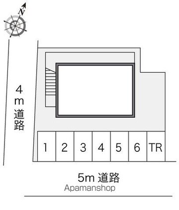 レオパレスドミールⅡ[1K/19.87m2]の配置図