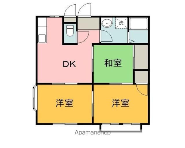 広島県広島市安佐南区東野１丁目[3DK/52.58m2]の間取図