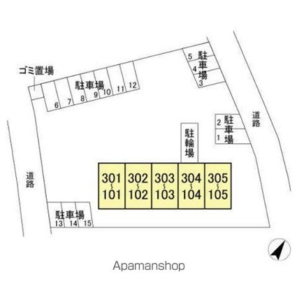 エクセルハイム海宝[3DK/54.54m2]の配置図