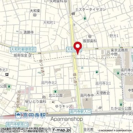 東京都中野区野方１丁目[1K/20.23m2]の周辺