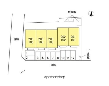 アプローズコート[1LDK/50.82m2]の配置図