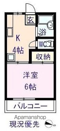 アーバン東福山[1K/21m2]の間取図