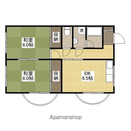 平田ビル[2DK/44.05m2]の間取図