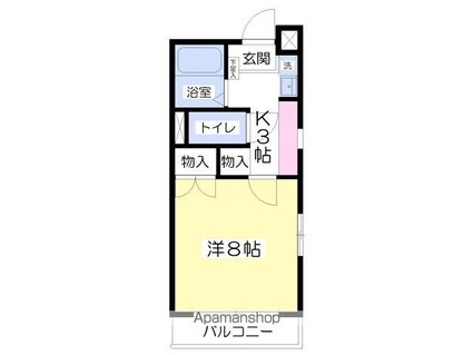 ロイヤルハート[1K/24.42m2]の間取図