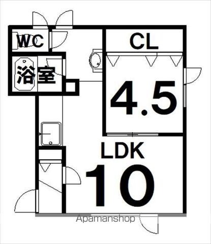 根室本線 札内駅 徒歩9分 2階建 築27年の間取り写真
