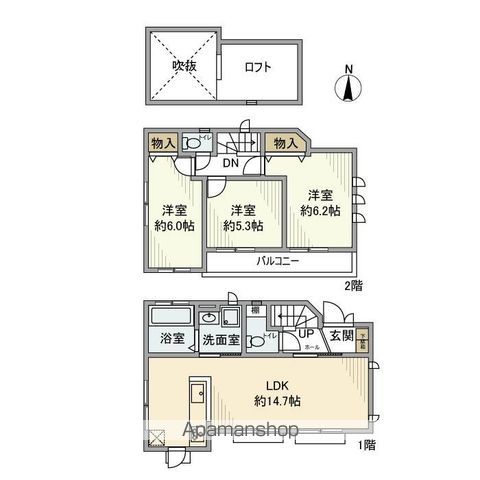 【学園東町戸建の間取り】