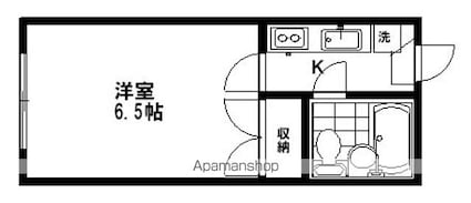 小松島コンパウンド[1K/17.55m2]の間取図