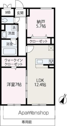 東京都練馬区土支田４丁目[1SLDK/60.11m2]の間取図