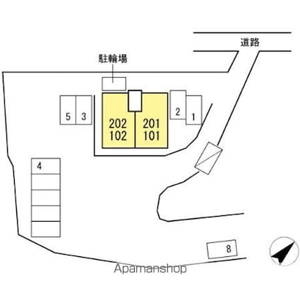 プレジール高広[2LDK/55m2]の配置図