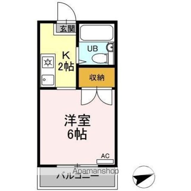 ジュネス昭島[1K/17.8m2]の間取図