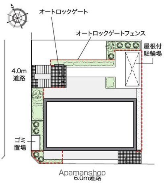 レオパレスアムール梅ヶ丘[1K/20.81m2]の配置図