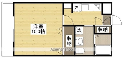 マノワールⅡ[1K/33m2]の間取図